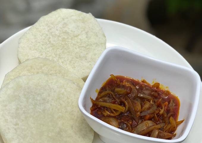 Recipe of Quick Boiled yam and palm oil sauce