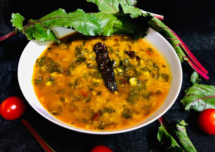Easiest Way to Make Speedy Beet root leaves with dal