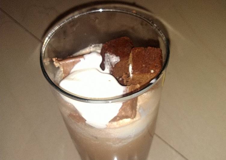 Simple Way to Make Super Quick Homemade Choco milkshake sundae
