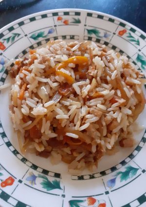 Una foto de Arroz agridulce picante