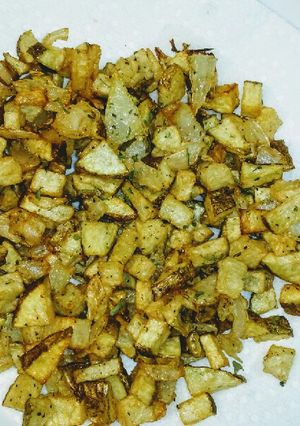 A picture of Seasoned Onions & Potatoes.