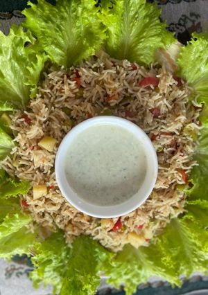 A picture of Mix vegetables Rice.