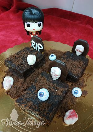 Una foto de Chococementerio de brownie