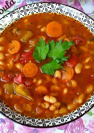 A picture of Grandma Evdokia's Fasolada.