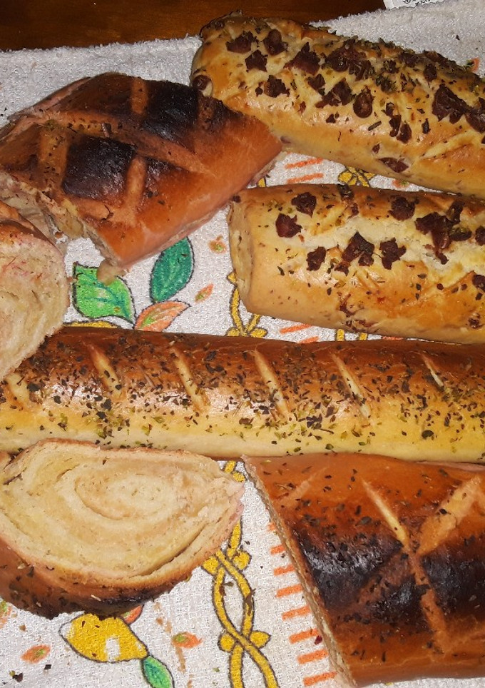 Una foto de Pan casero con chorizo