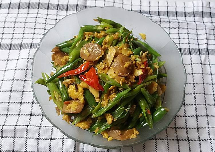 Oseng buncis telur bakso