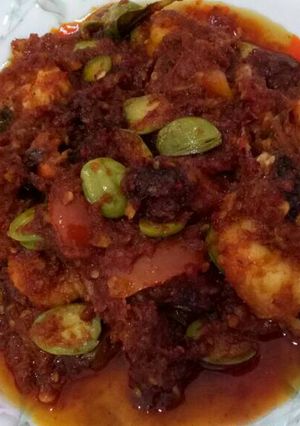 Foto resep Udang sambal lado pete