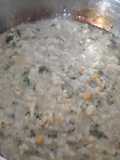 Arroz de coliflor en crema poblana