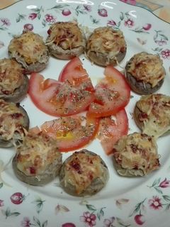 Una foto de Champiñones rellenos