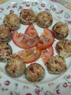 Una foto de Champiñones rellenos