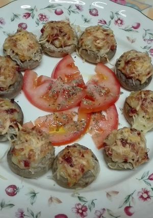 Una foto de Champiñones rellenos