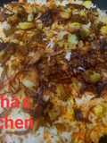 Leftover chhola biryani