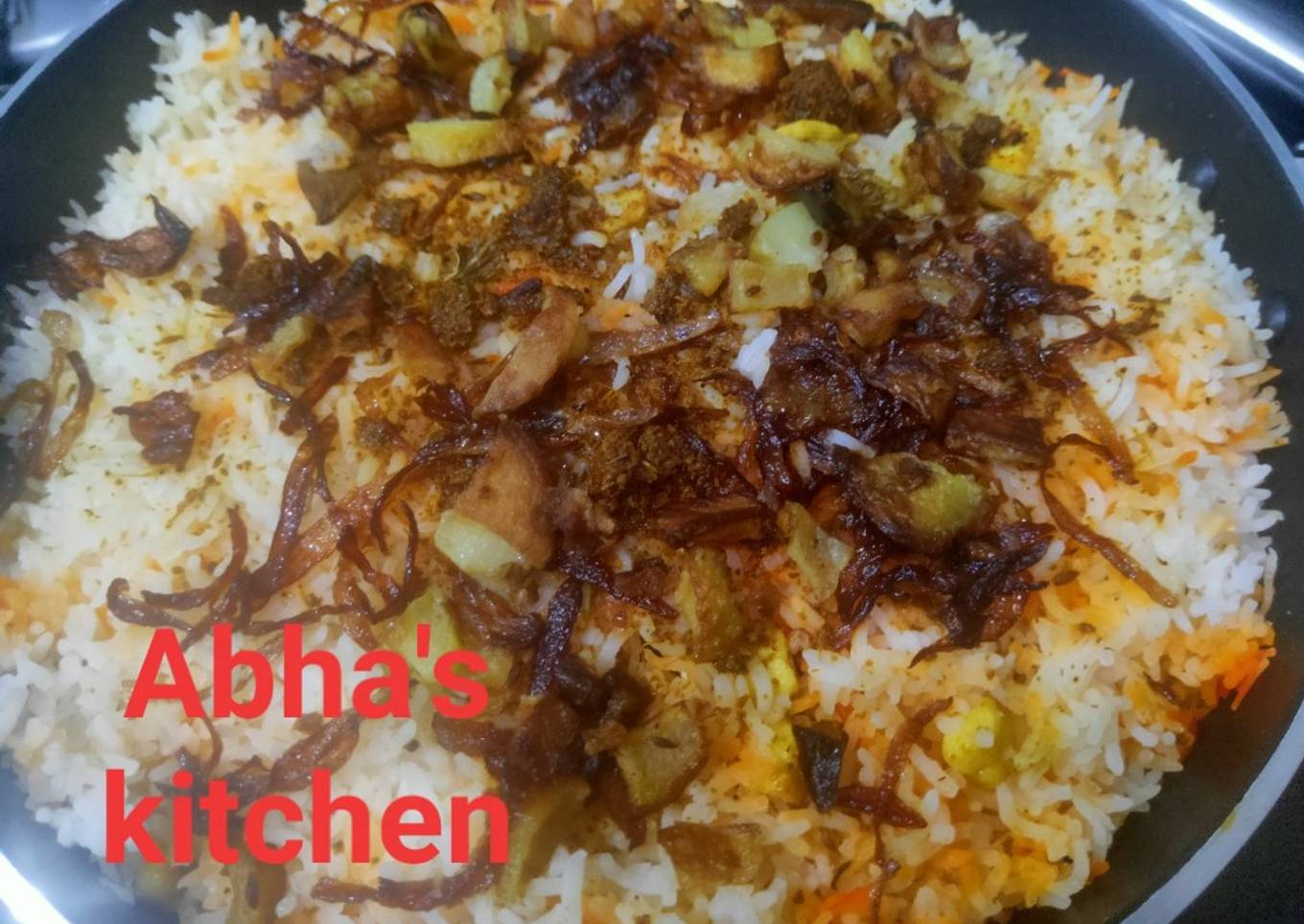 Leftover chhola biryani