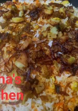 A picture of Leftover chhola biryani.