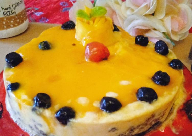 Steps to Make Super Quick Homemade &#34;Mango Ice Cake&#34;