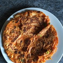 A picture of Kimchi Pancakes.