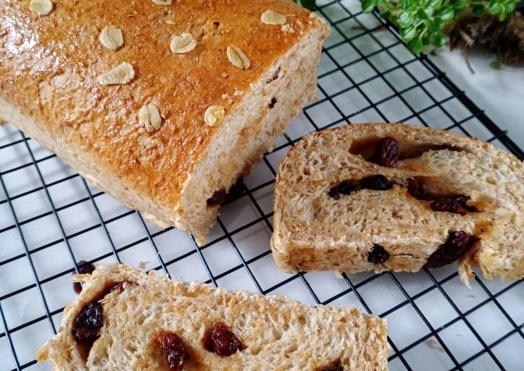 Cara Gampang Menyiapkan Roti gandum kismis, Bisa Manjain Lidah