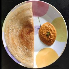 Black urad dal dosa A picture of Black urad dal dosa.