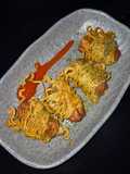 Mie gulung sosis tanpa telur dengan parsley bubuk sederhana sat set cemilan anak