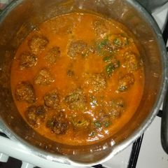 A picture of Mince meat#theme challenge.