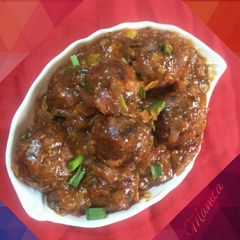 A picture of Leftover Rice Manchurian.