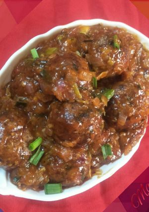 A picture of Leftover Rice Manchurian.