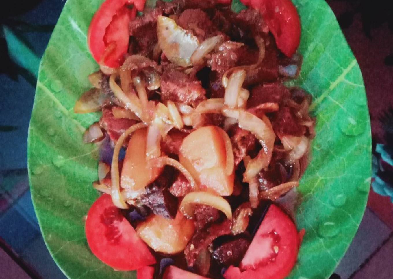 Kambing masak steak