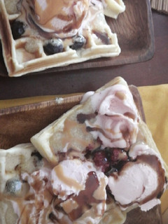 Una foto de Waffles dulces