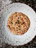 Risotto de pies de cerdo y boletus
