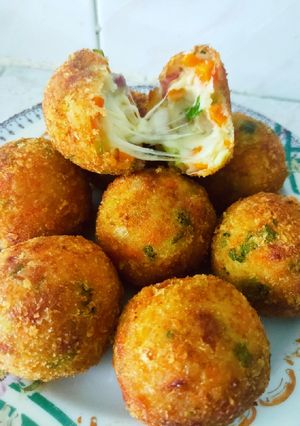 Foto resep Bola bola isi mozzarella