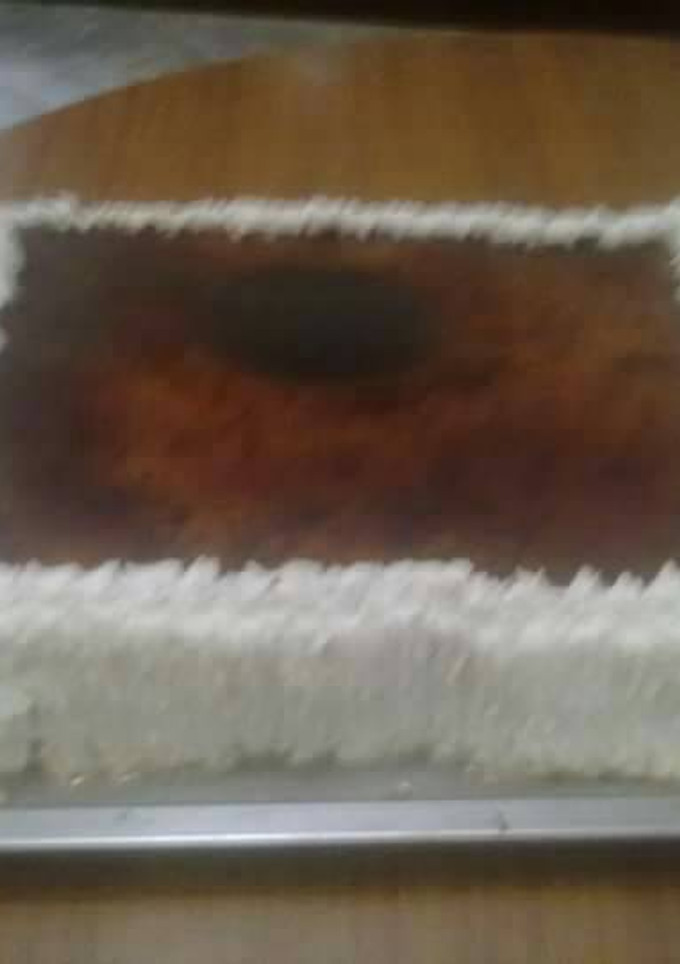 Una foto de Flan extra grande de huevos caseros con nata