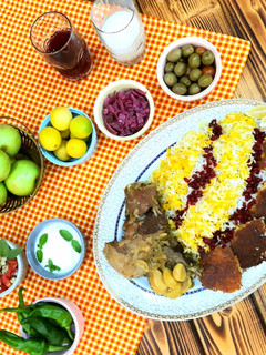 عکسی از دستور چلو گوشت به سبک پسران کریم