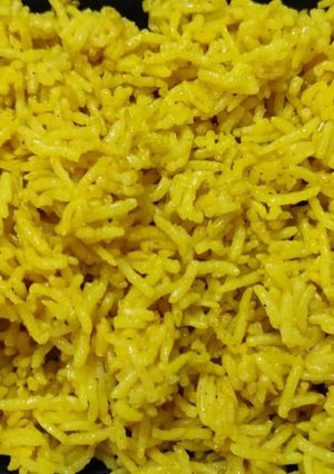 A picture of Coconut Milk Rice Recipe | Thengai Paal Sadam | Srilankan Yellow rice.