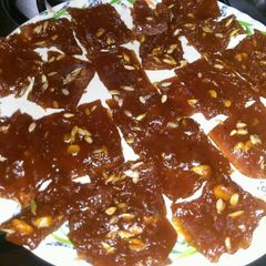 A picture of Sweet sweet homemade aam papad.