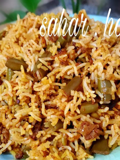 عکسی از دستور لوبیا پلو