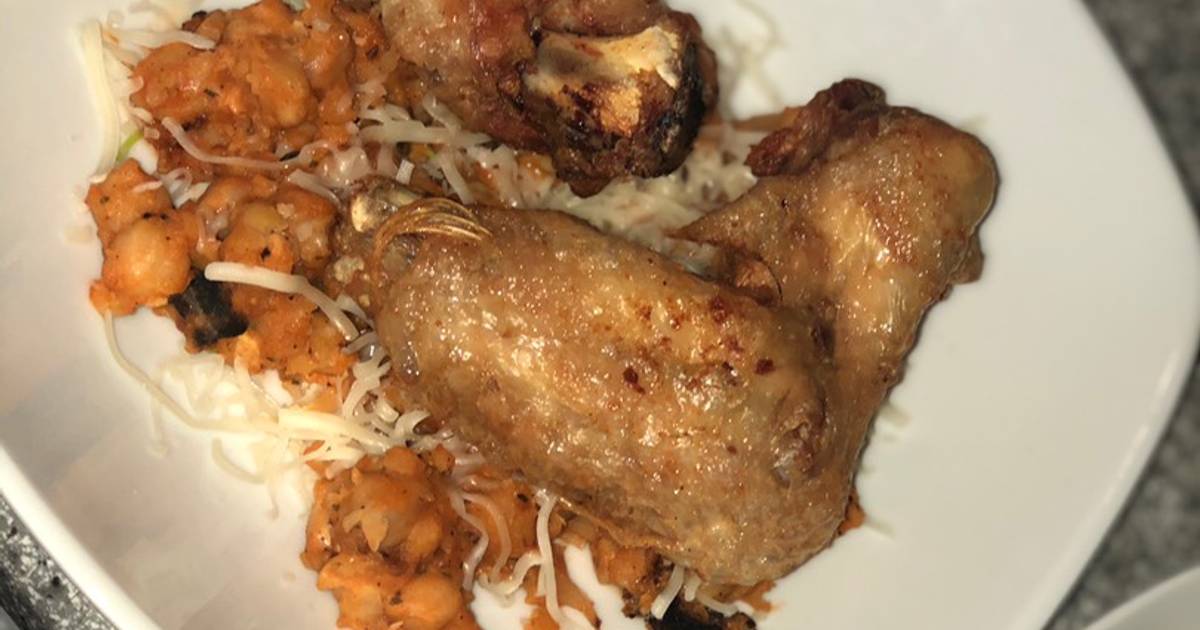 Garbanzos fritos con pollo Receta de Judit Gomez Cookpad