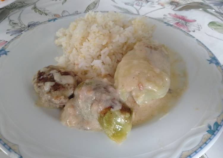 Daging balut sayur kubis (Kohlrouladen)