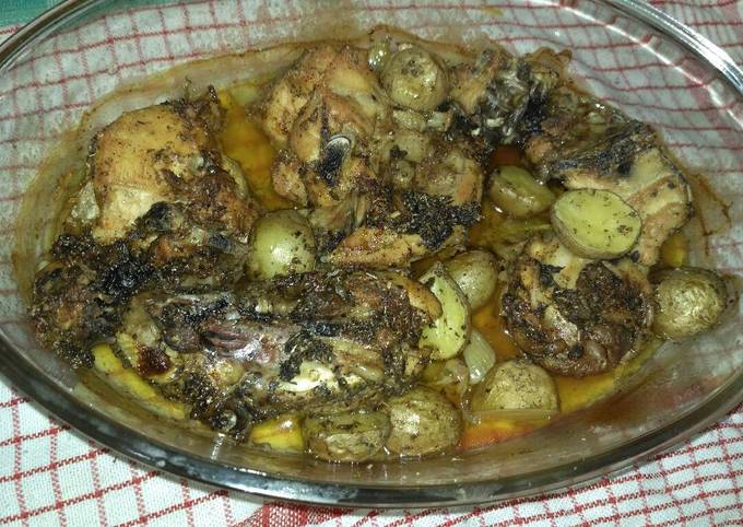 Cara Gampang Menyiapkan Roasted chicken perdana, Enak Banget