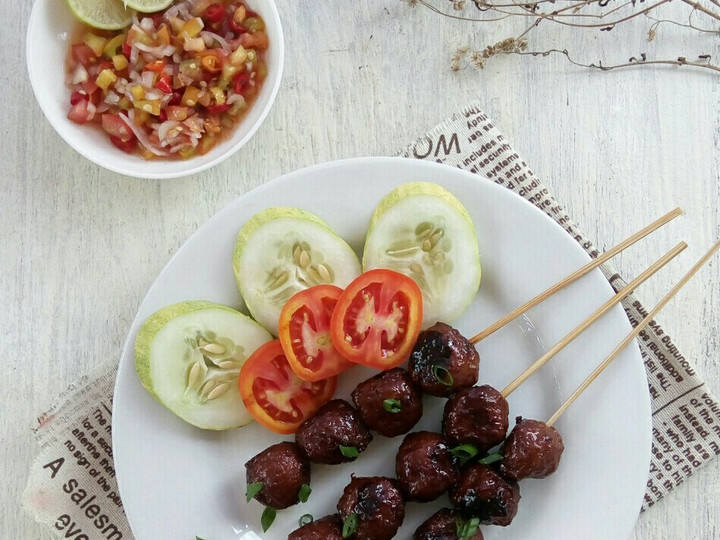 Resep: Bakso bakar kecap bumbu simple Wajib Dicoba