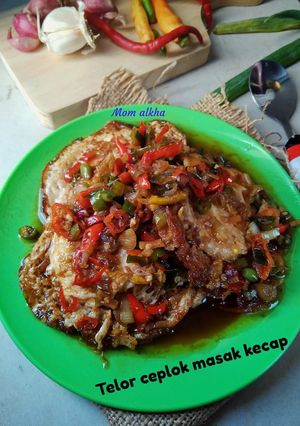 Foto resep Telor ceplok masak kecap