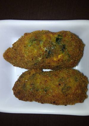 Una foto de Croquetas de espinacas, tofu y queso de cabra