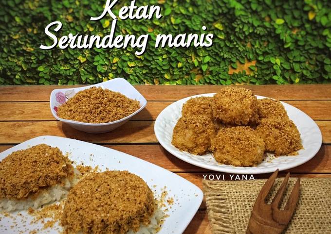 Ternyata ini loh! Cara  memasak Ketan serundeng manis simple yang enak