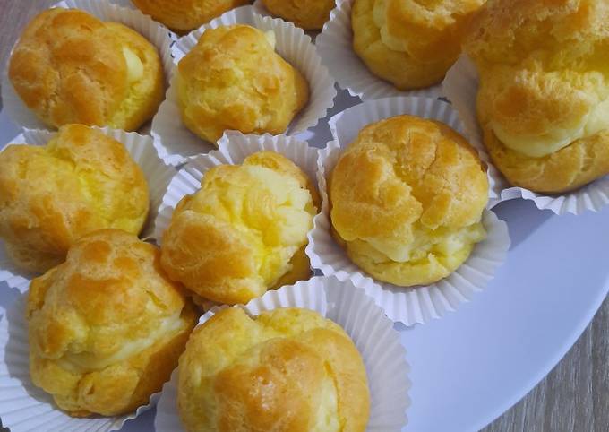 Kue sus vanilla enak, kokoh, simple no mixer