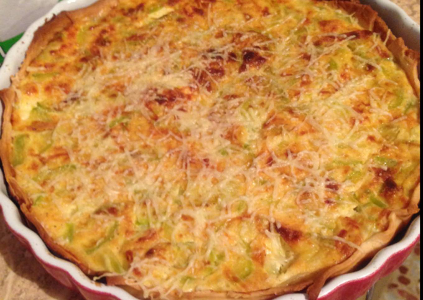 Quiché de calabací­n gratinado