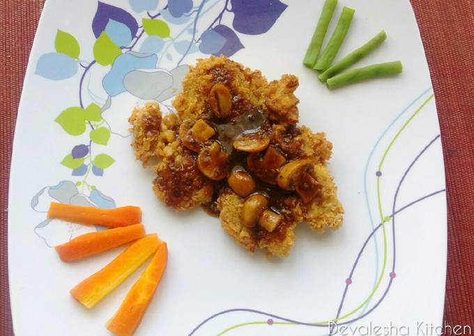 Cara Gampang Membuat Steak Jamur Tiram dengan Saus Lada Hitam Anti Gagal