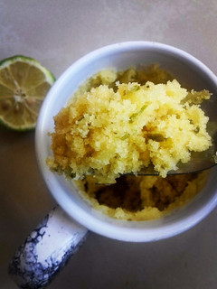 A picture of Lemon Zest Mug Cake #mugcakeweek.