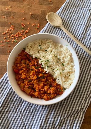 Une photo de ☆Dahl de lentilles Corail☆