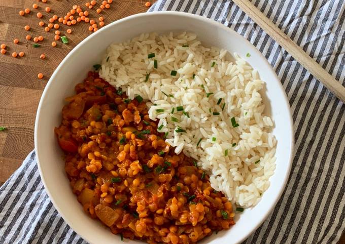 ☆Dahl de lentilles Corail☆