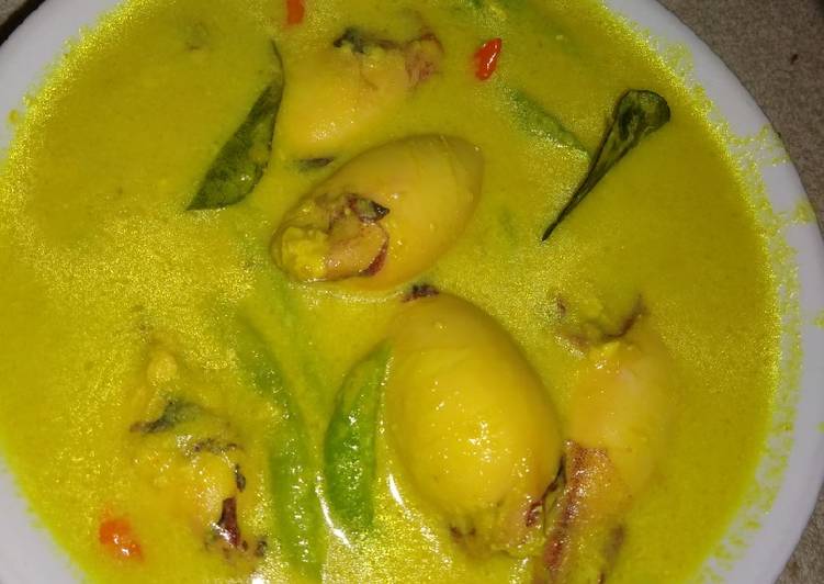 Cara Gampang Membuat Gulai kuning cumi isi yang Enak