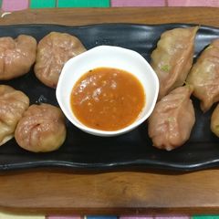 Beetroot momos,A healthy version A picture of Beetroot momos,A healthy version.